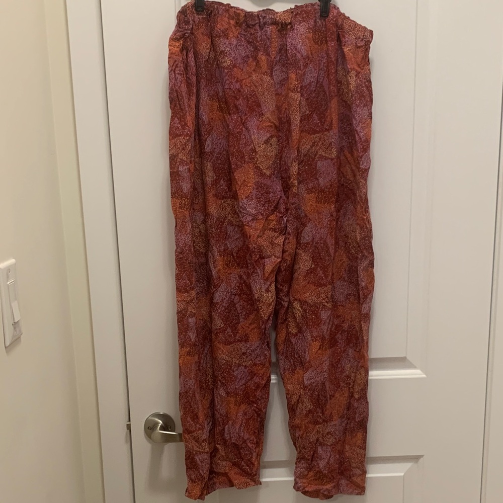 Vintage Abstract Silk Handmade Pants